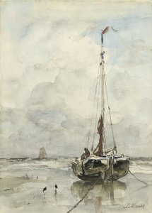 Fishing Boat on the Beach by Jacob Maris