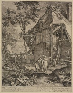Abraham sending Hagar away by Jacob Matham