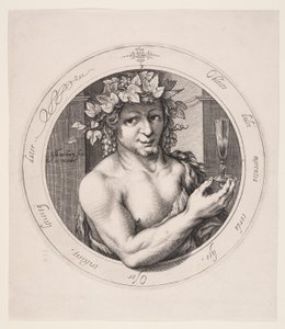 Bacchus, plate 2 from Series of Three Gods by Jacob Matham
