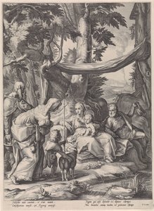 Holy Family with Elizabeth, Zacharias and the Child John the Baptist by Jacob Matham