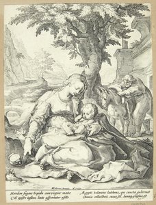 Rest on the Flight into Egypt by Jacob Matham