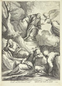 Jesus in the Garden of Gethsemane by Jacob Matham