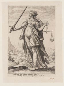 Justice, from The Virtues by Jacob Matham