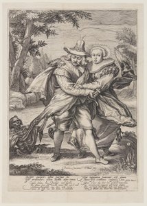 Lovers Surprised by Death by Jacob Matham