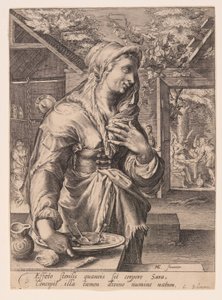 Sarah, from The Wives of the Patriarchs by Jacob Matham