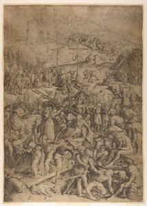 The Mocking, Flagellation, and Crucifixion of Christ by Jacob Matham