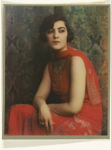Portrait of a Woman in a Red Dress