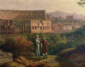 Johann Wolfgang von Goethe visiting the Colosseum in Rome, c.1790