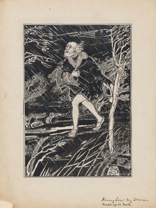 Design Illustration for King Lear by Shakespeare: King Lear in a Stormy Night on the Heath by Jacob Pieter van den Bosch