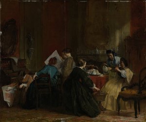 Company of Ladies Watching Stereoscopic Photographs by Jacob Spoel
