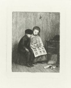 Two children with a children