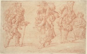Three Pairs of Beggars with Babies