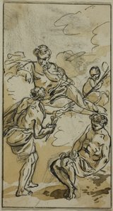Goddess Appearing to Two Figures by Jacob Wilhelm Mechau