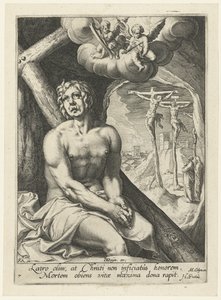 The Good Thief as a Penitent Sinner (Eight Penitent Sinners from the Old and New Testament) by Jacob de Gheyn (II) (workshop of)