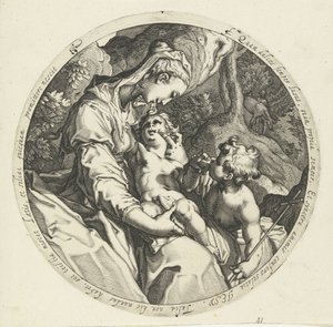 Mary with Christ Child and John the Baptist by Jacob de Gheyn (II) (workshop of)
