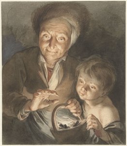 Old Woman with Child and Fire Test
