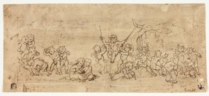 Playing Putti by Jacob de Wit