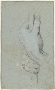Study of Two Hands Gripping a Staff by Jacob de Wit