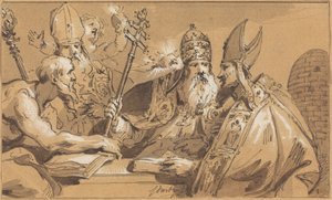 The Four Fathers of the Church by Jacob de Wit