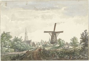 View of the Leusden Road to Amersfoort by Jacob van Liender