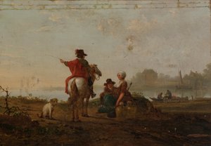 Dutch Landscape with Figures, late 18th-early 19th century