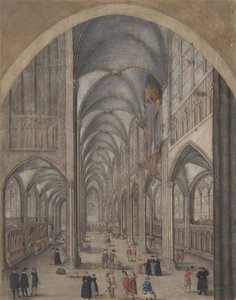 Interior of Strasbourg Cathedral by Jacob van der Heyden.