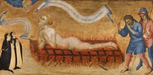 Martyrdom of Saint Lawrence, with Two Benedictine Nuns by Jacobello del Fiore
