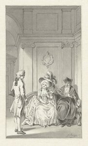 Interior with Cleric, Lady and Young Man