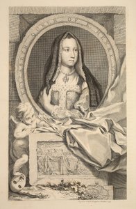 Portrait of Elizabeth, Queen of Henry VII, illustration from 