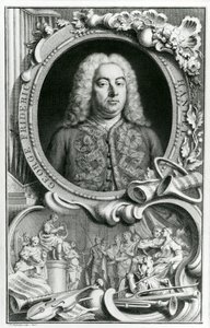 Portrait of George Frederick Handel by Jacobus Houbraken