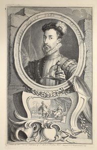Portrait of Robert Dudley, Earl of Leicester, illustration from 
