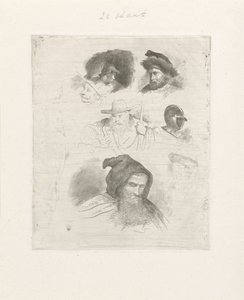 Portrait Study of Various Heads by Jacobus Ludovicus Cornet