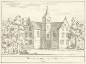 Castle Drakenburg near Soestdijk by Jacobus Stellingwerff