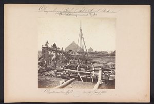 Lower Steam Pump with Screws / Cappelle aan den IJssel on June 15, 1868 (title on object) Draining of the Lakes in Schieland East of Rotterdam (series title on object) by Jacobus van Gorkom jr.