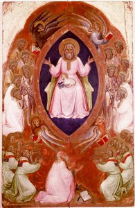 Central panel of the Polyptych of Revelation: the Vision of Saint John the Evangelist by Jacopo Alberegno