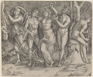 Bacchus and His Attendants by Jacopo Francia