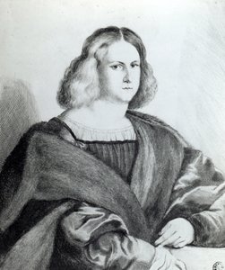 Portrait of a Young Man, print by Wenceslaus Hollar, 1650