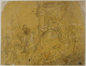 Study for Venice, Crowned by Victory, Receiving Her Subject Peoples by Jacopo Palma il Giovane