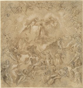 The Coronation of the Virgin by Jacopo Palma il Giovane