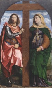 Exaltation of the Cross. Saints Constantine the Great and Helena, 1520-1522 by Jacopo Palma il Vecchio the Elder
