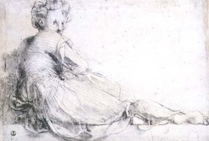 Study of a Female Figure for the Villa Medici at Poggio a Caino by Jacopo Pontormo