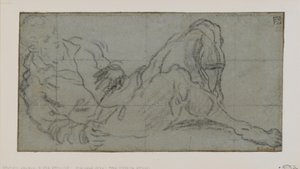 Reclining Male Figure by Jacopo Robusti Tintoretto