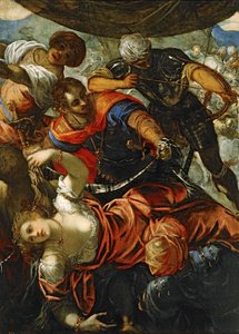 Scene from a Battle Between Turks and Christians by Jacopo Robusti Tintoretto