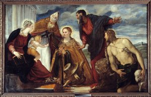 The Virgin and Child with Saint Catherine, Saint Augustine, Saint Mark, and Saint John the Baptist