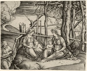 The Holy Family with Saint Elizabeth and the Infant John the Baptist by Jacopo de Barbari