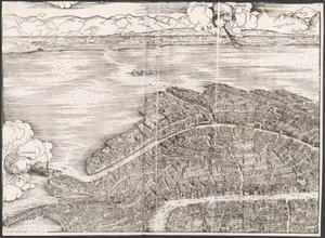 View of Venice (upper left block) by Jacopo de