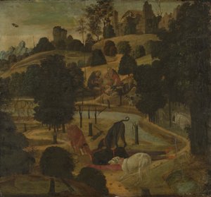 The Death of Actaeon by Jacopo del Sellaio