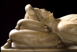 Monument to Ilaria del Carretto of the family of the Marquis of Savona. (detail) by Jacopo della Quercia