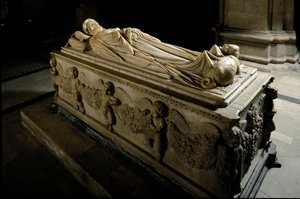 Monument to Ilaria del Carretto of the family of the Marquis of Savona (detail) by Jacopo della Quercia