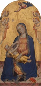 Madonna and Child with God the Father Blessing and Angels, c. 1370-1375 by Jacopo di Cione